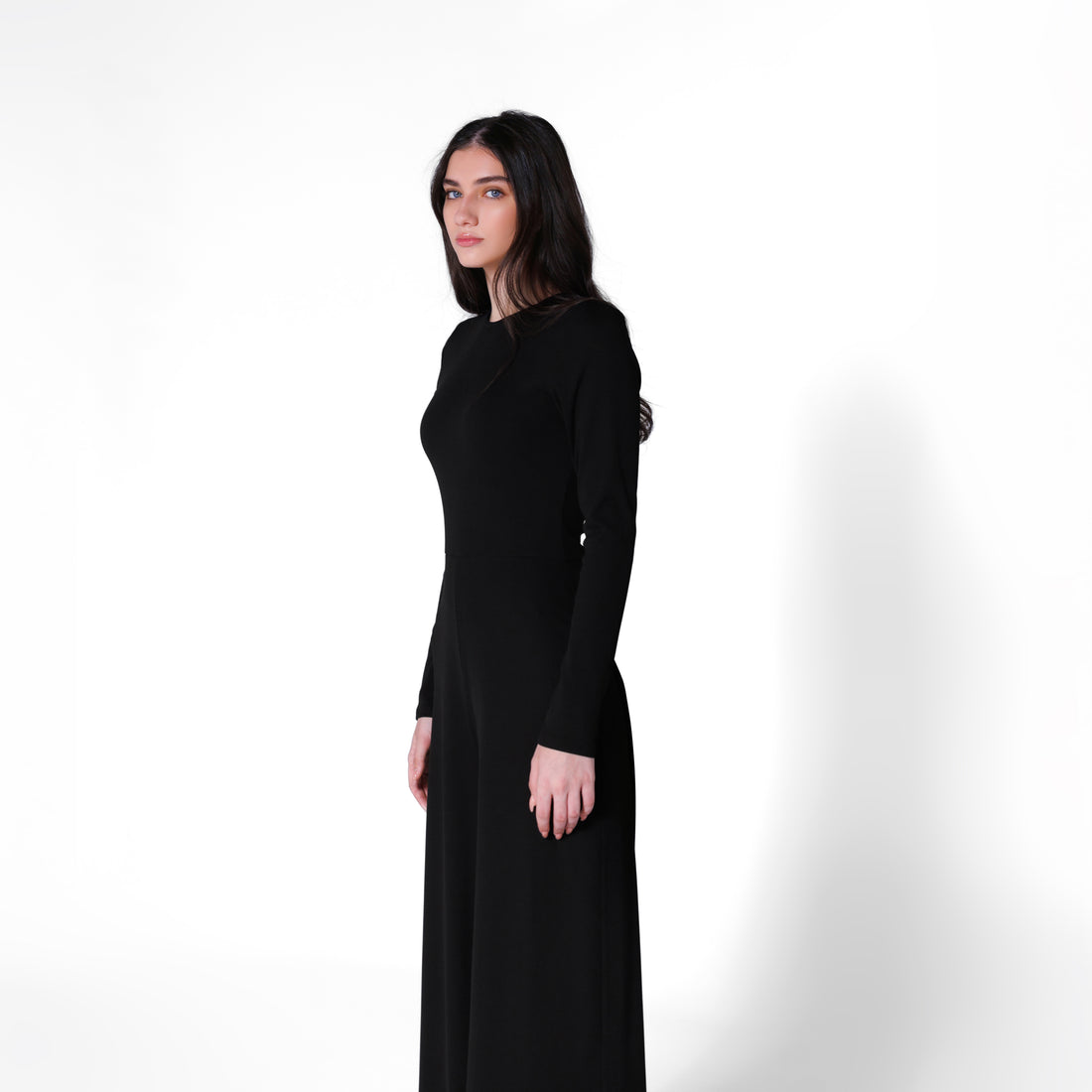 Wide Leg Basic Jumpsuit | Black Black Swan Fashion