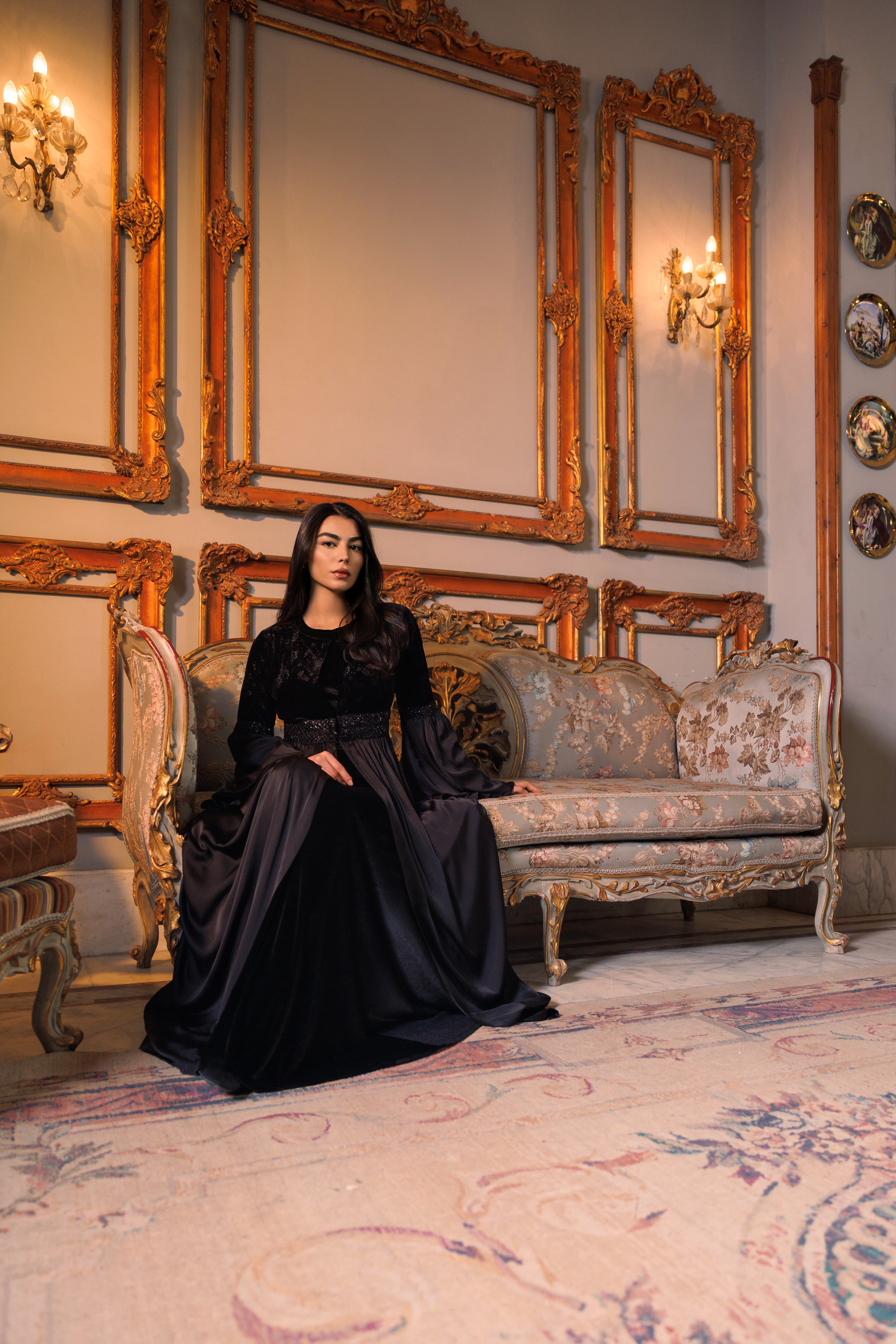 Adyra Kaftan | Black Black Swan Fashion