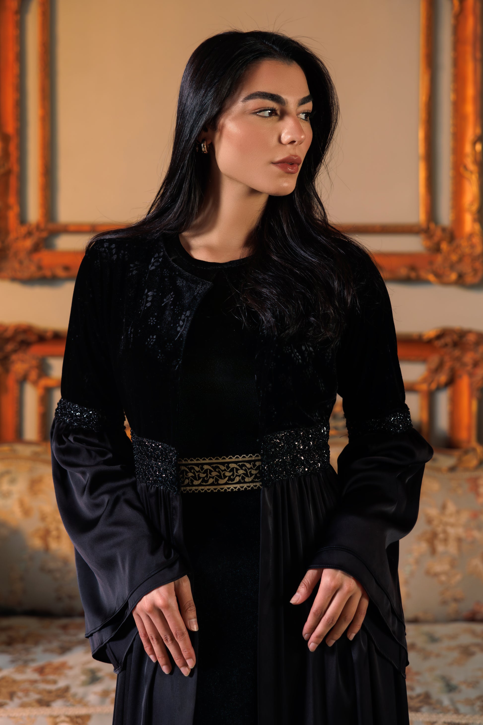 Adyra Kaftan | Black Black Swan Fashion