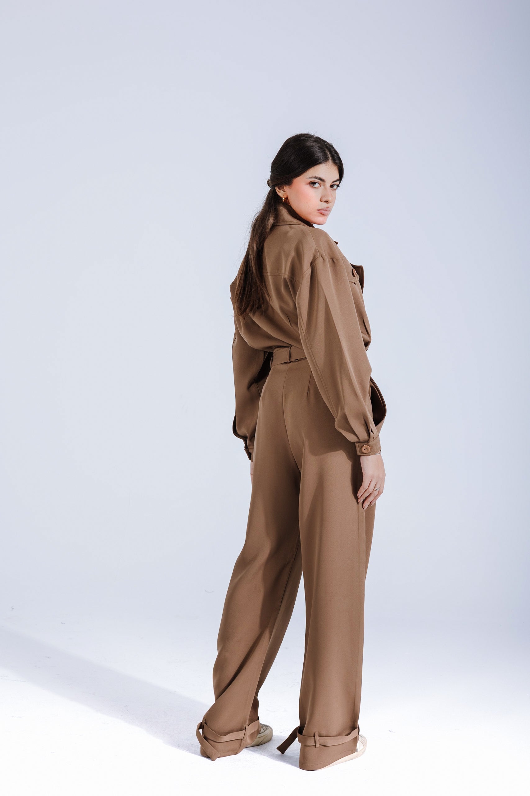 Military jumpsuit | Caramel Black Swan Fashion