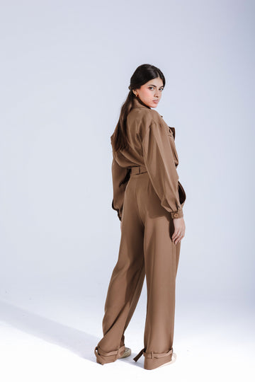 Military jumpsuit | Caramel Black Swan Fashion