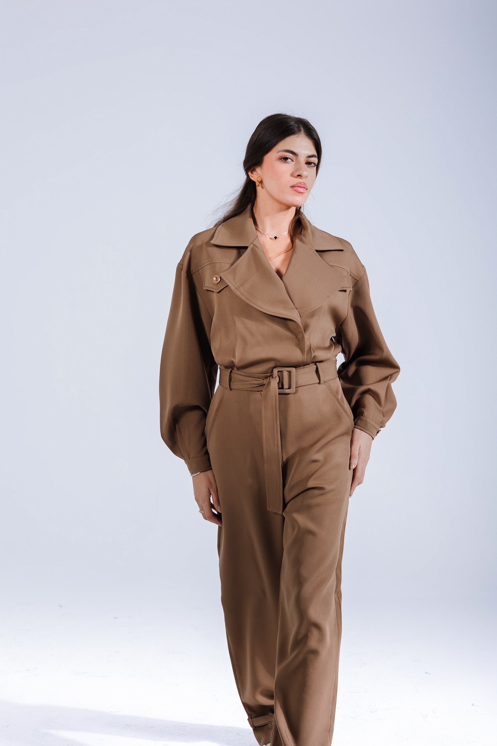 Military jumpsuit | Caramel Black Swan Fashion