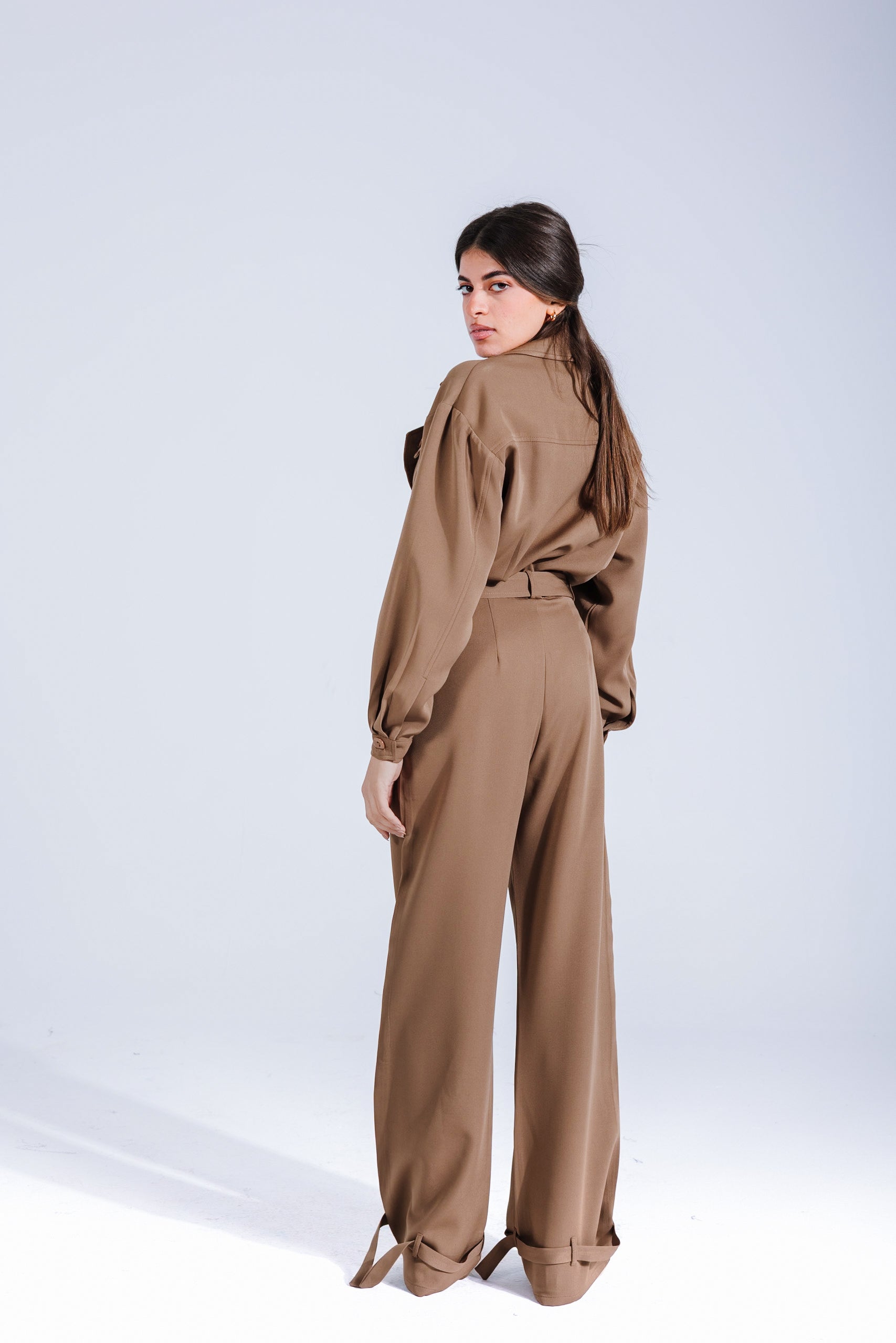 Military jumpsuit | Caramel Black Swan Fashion