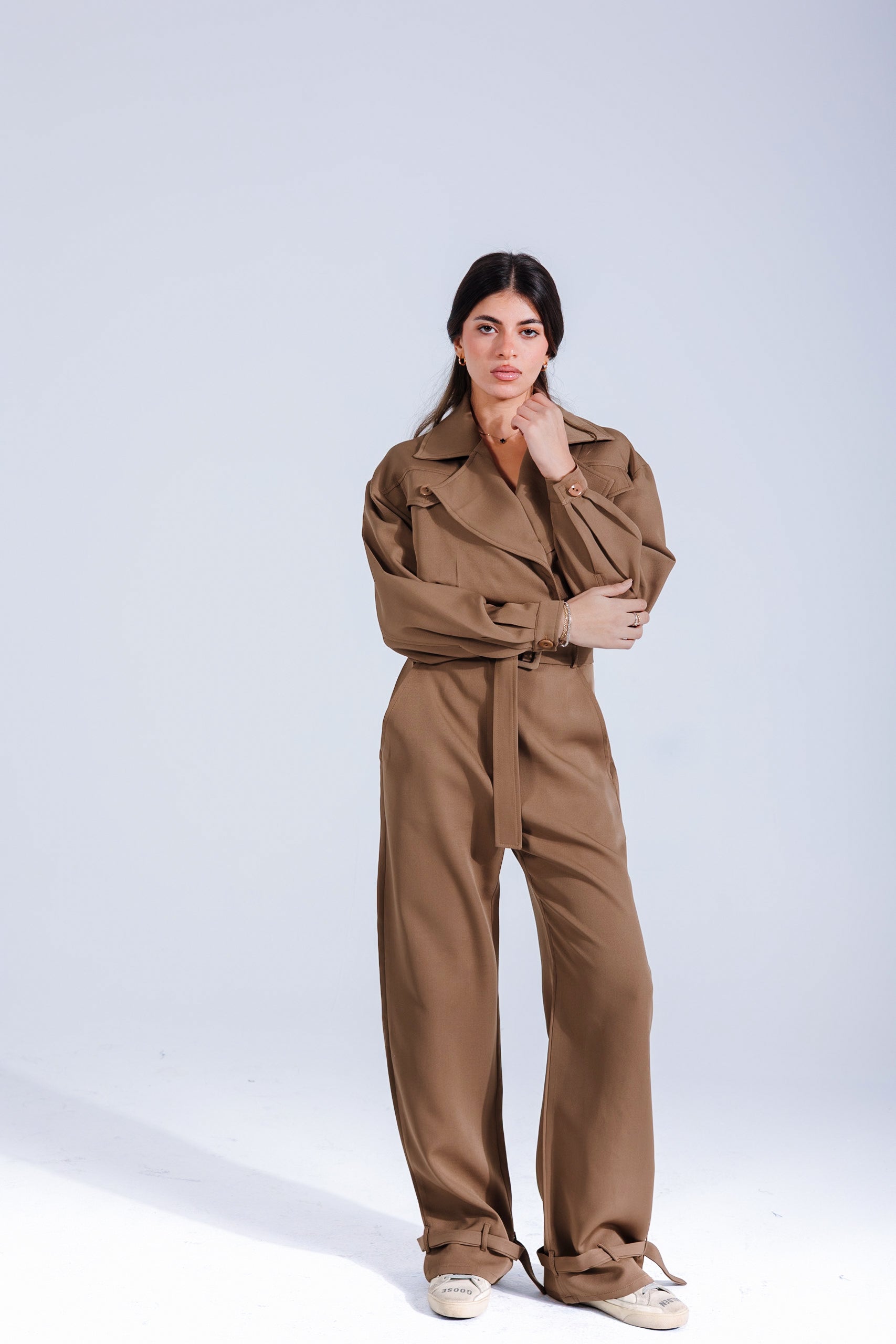 Military jumpsuit | Caramel Black Swan Fashion