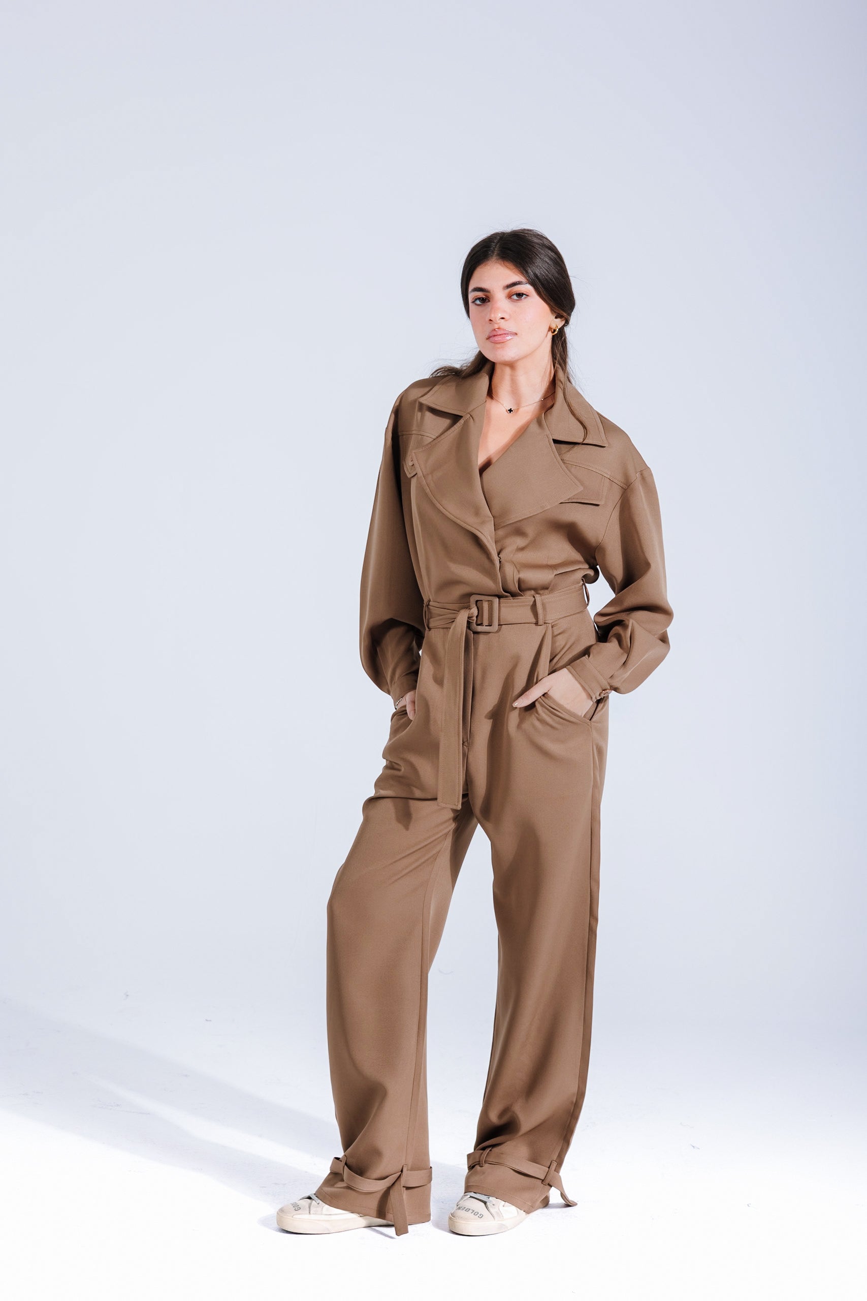 Military jumpsuit | Caramel Black Swan Fashion
