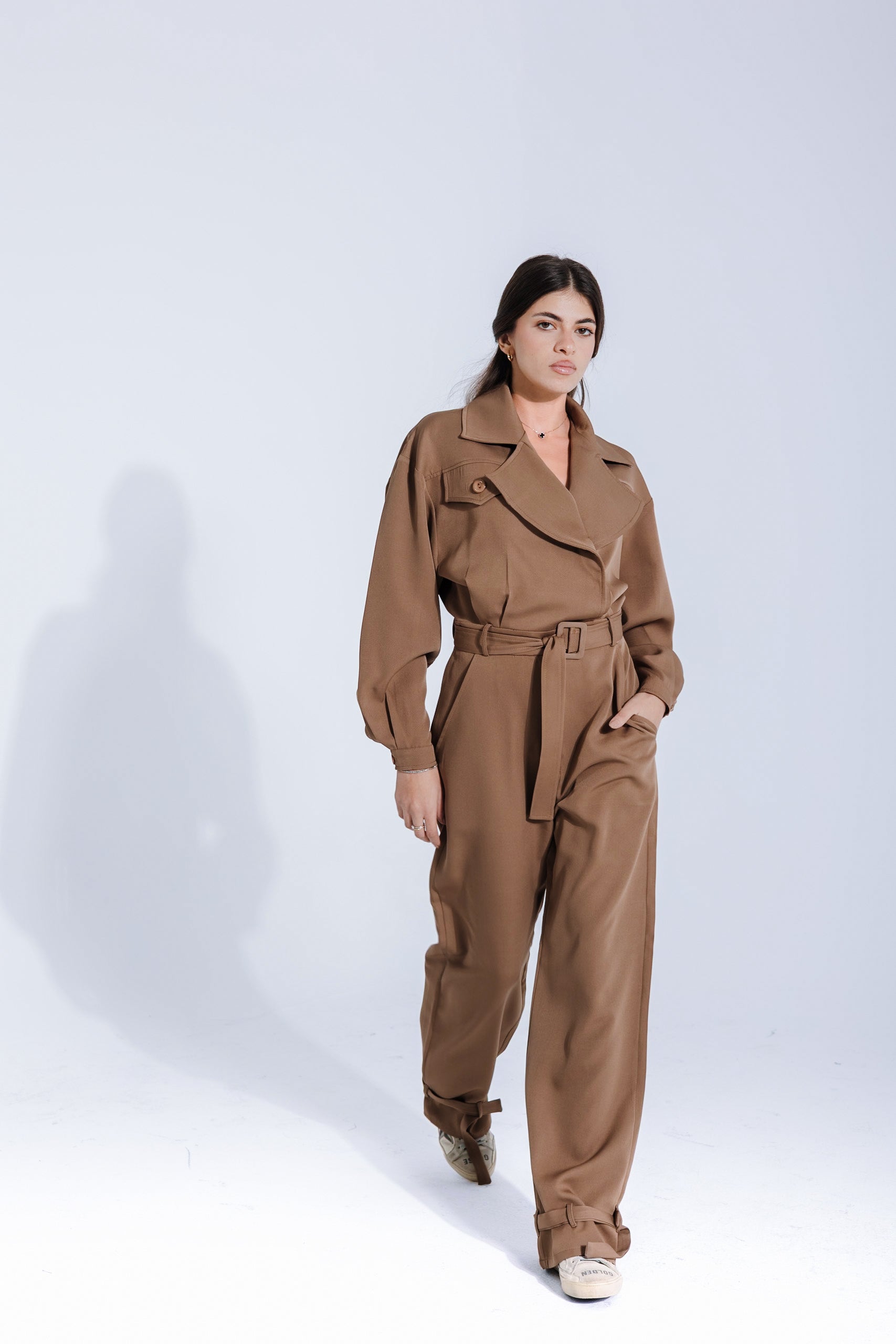 Military jumpsuit | Caramel Black Swan Fashion