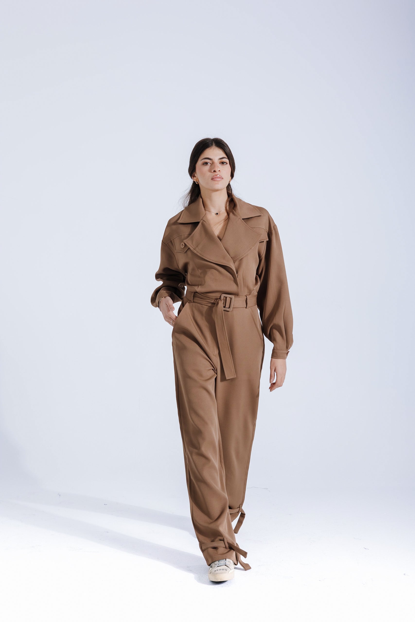 Military jumpsuit | Caramel Black Swan Fashion