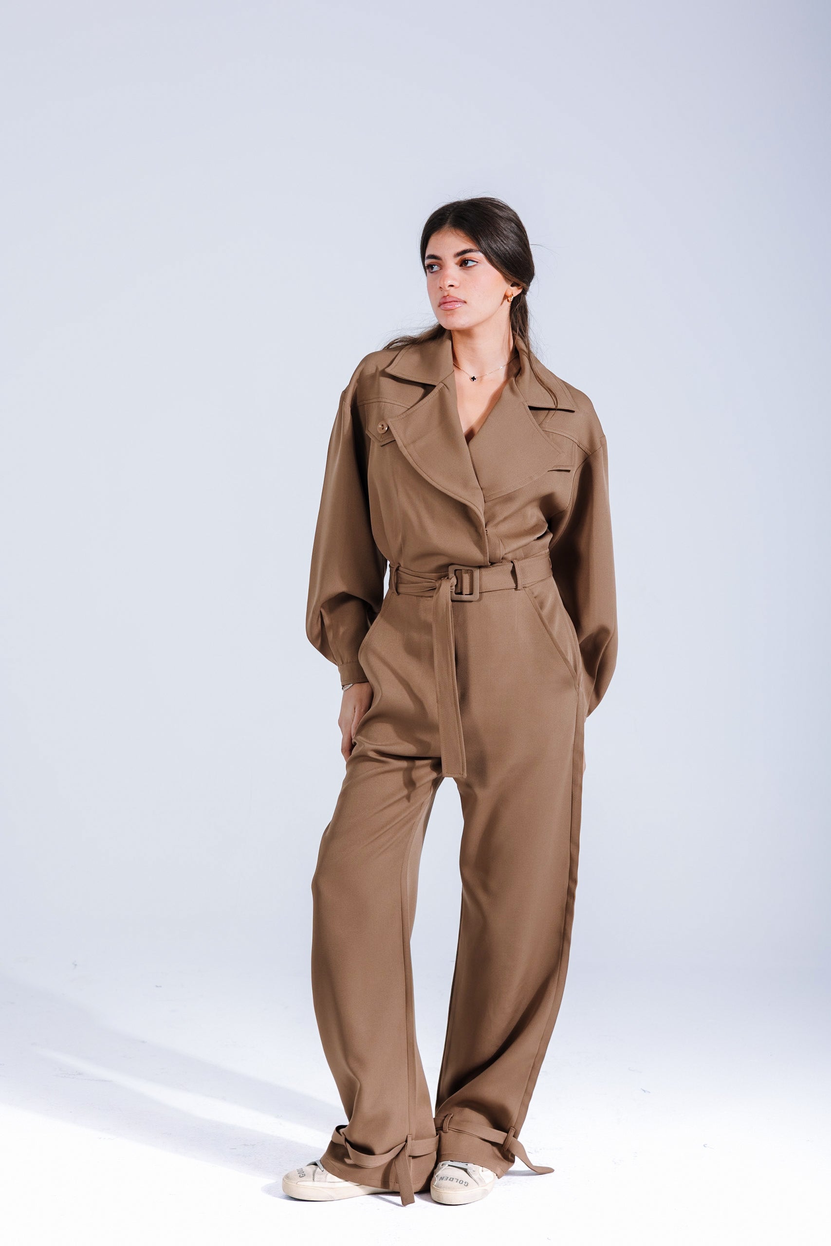 Military jumpsuit | Caramel Black Swan Fashion