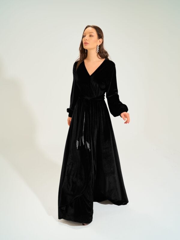 Jasmin Velvet Dress | Black