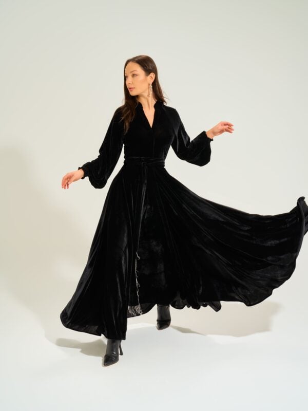 Aloura Velvet Dress | Black