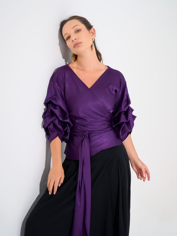 Swan Blouse | Purple