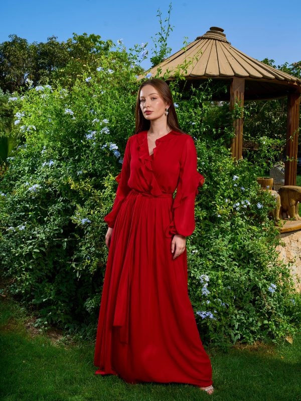 Anna Dress | Fire Red