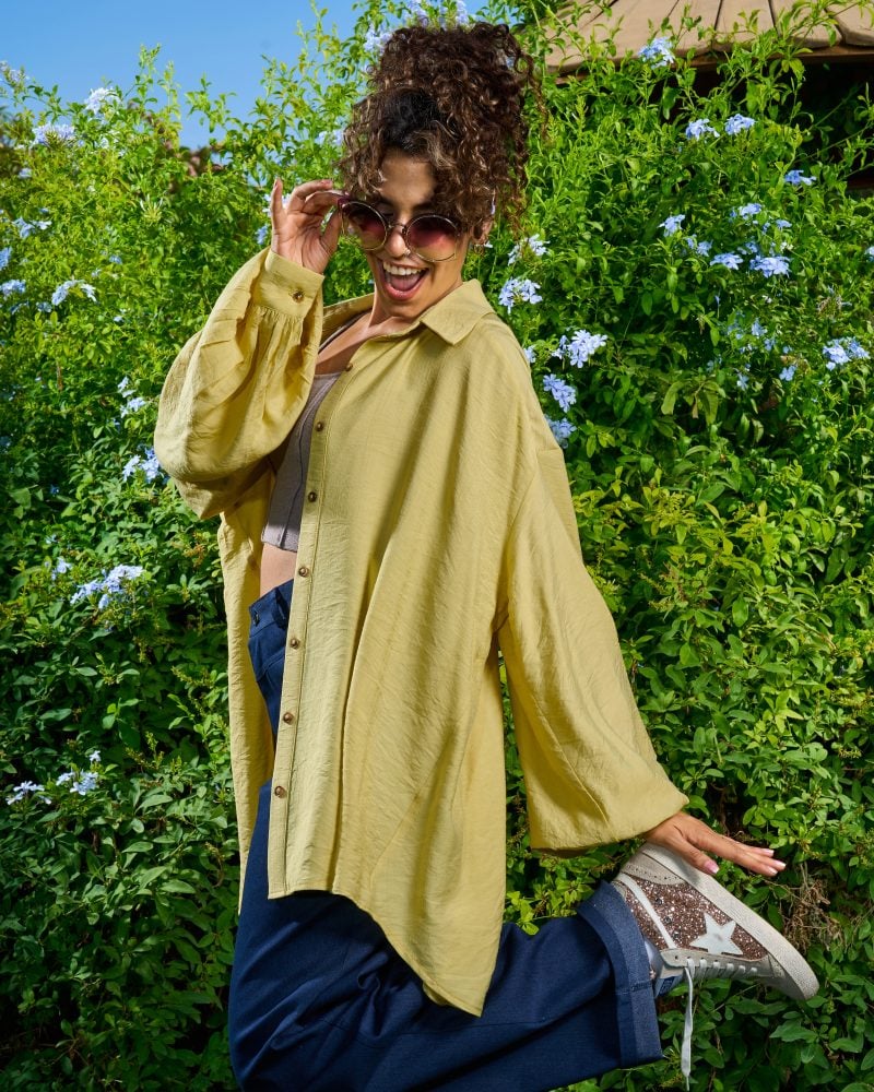 Sasha Linen Shirt Yellow