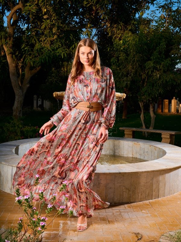 Garden Rose Dress | Grey/Floral Combo