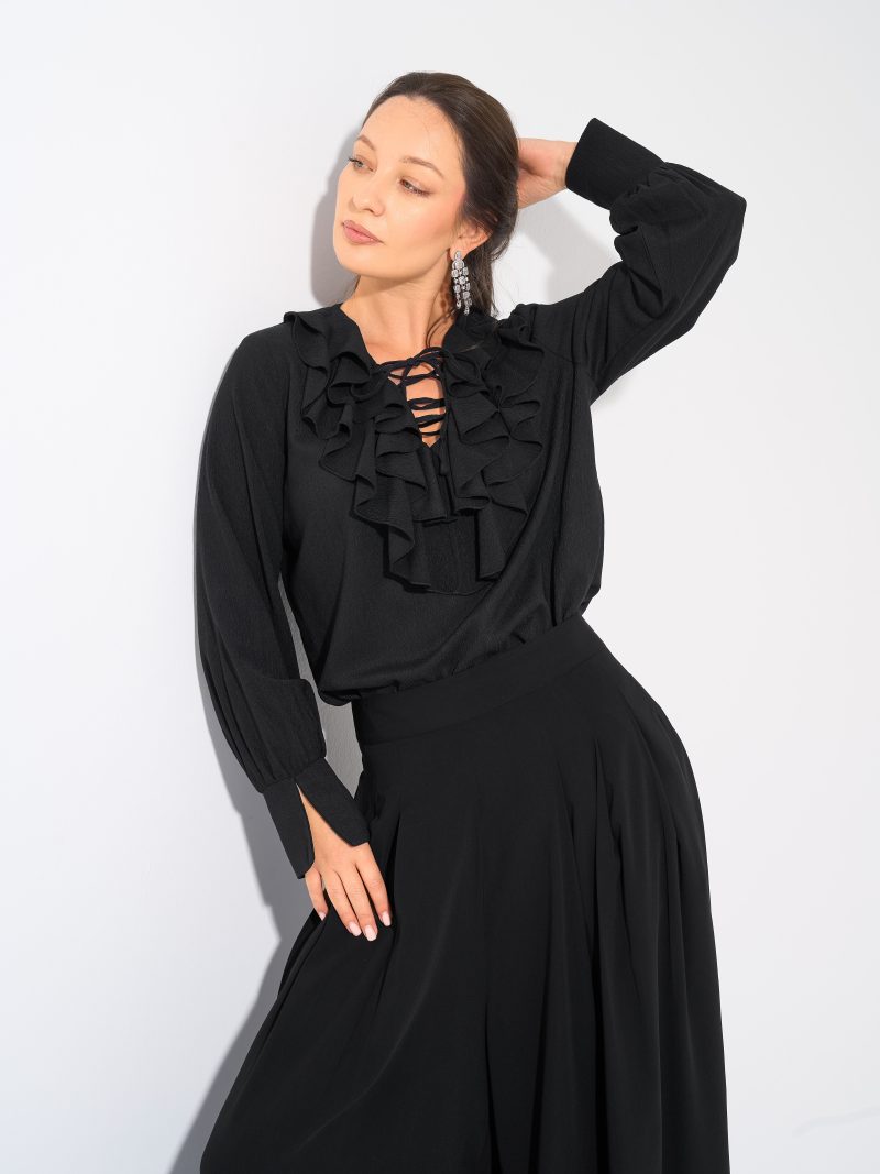 Angelina Blouse Black1