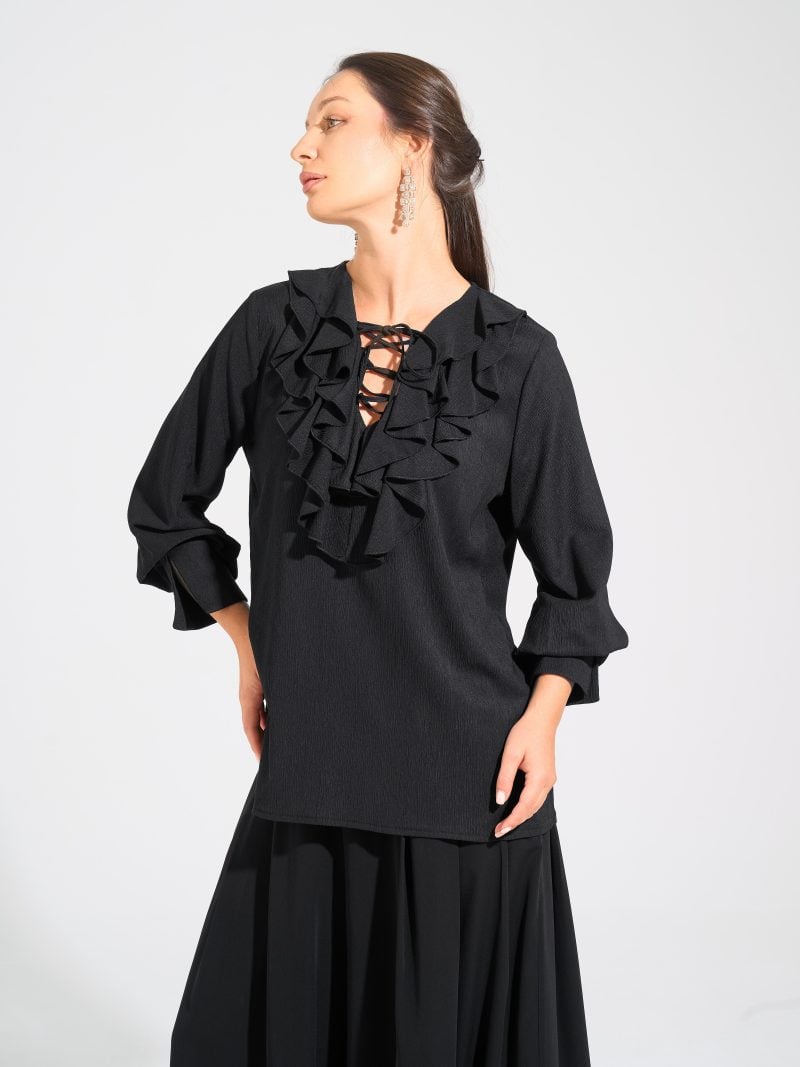 Angelina Blouse Black4