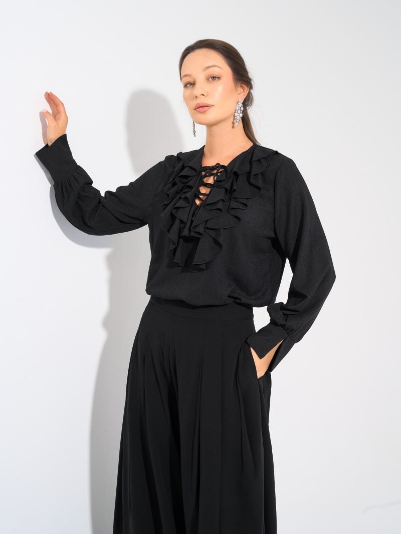 Angelina Blouse Black5