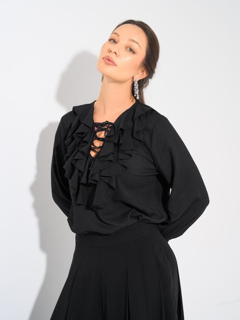 Angelina Blouse Black6