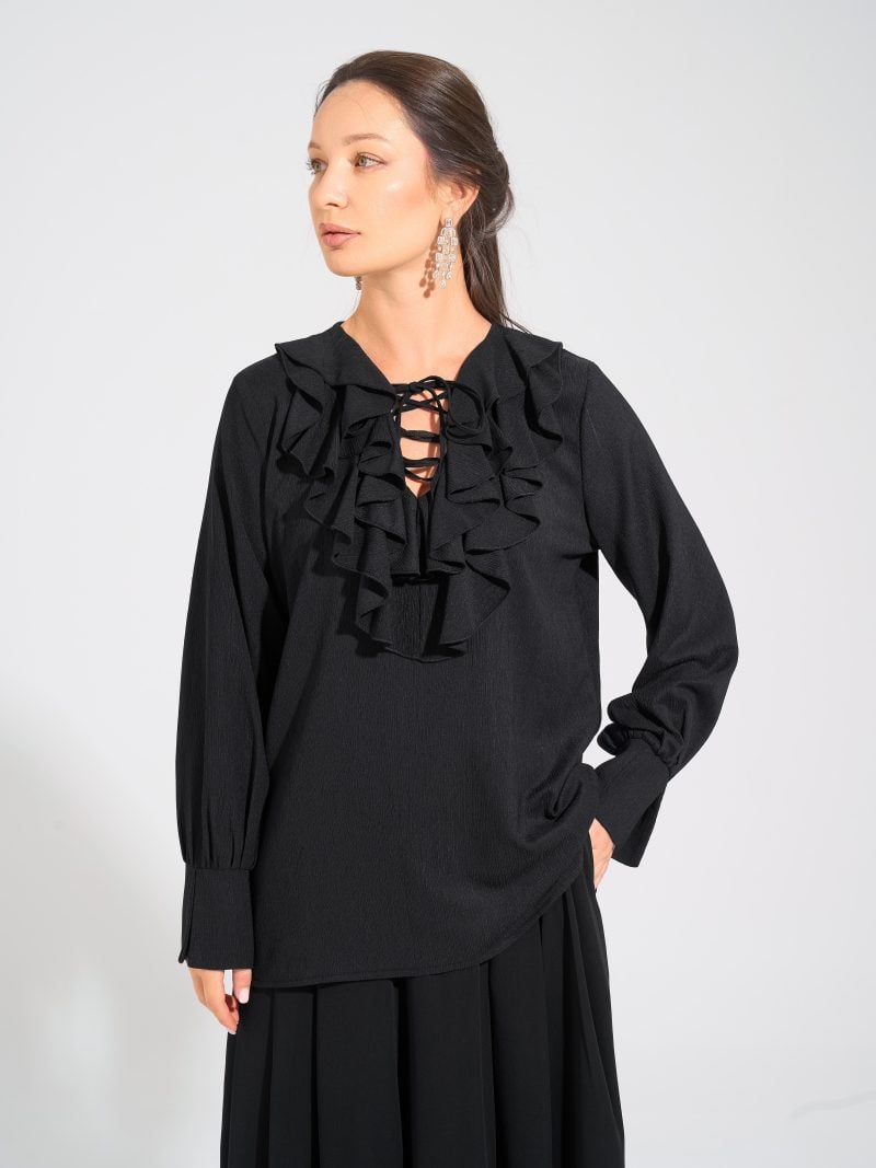 Angelina Blouse Black7