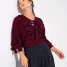 Angelina Blouse Burgundy4