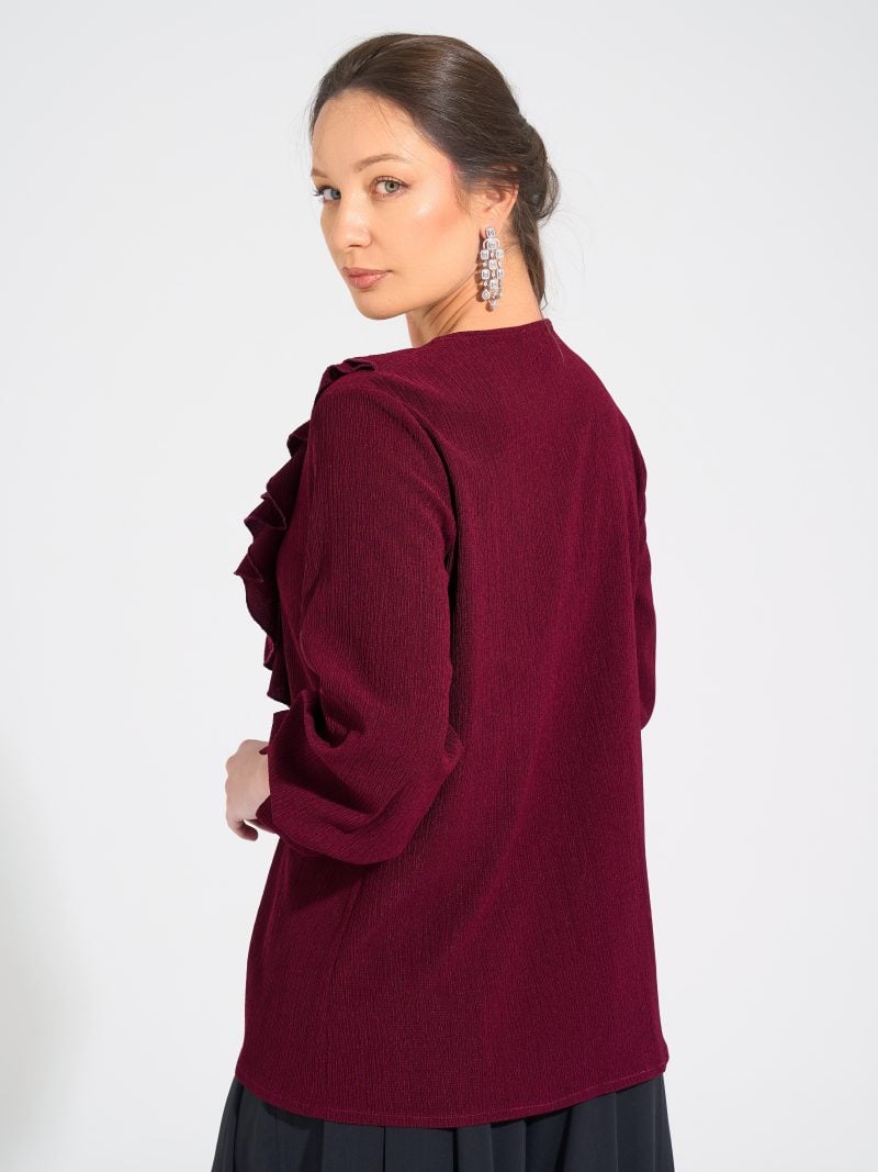 Angelina Blouse Burgundy5