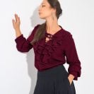 Angelina Blouse Burgundy9