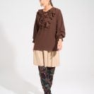 Angelina Blouse Cocoa Brown2